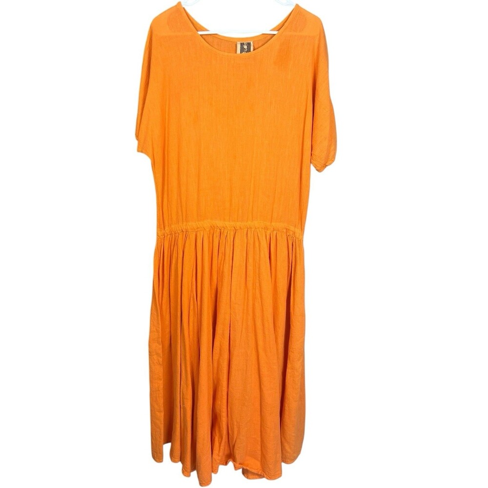 Sucesos Maxi Dress Womens L/XL Cotton Gauze Relaxed Mexican Beach Resort‎